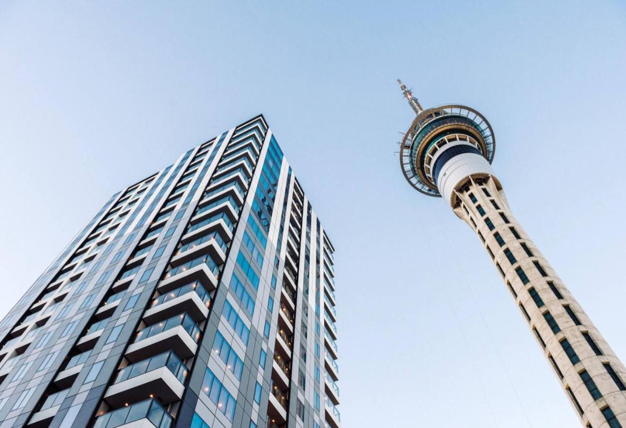 Modern 2 Bedroom Apartment 1 Minute To Skytower โอ๊คแลนด์ ภายนอก รูปภาพ